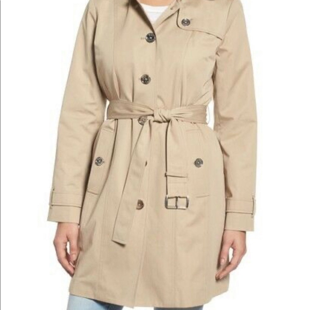 NWT Michael Kors Rain/Trenchcoat with Detachable Hood